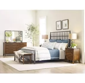 Alder Haven Black King Sylvan Metal Bed