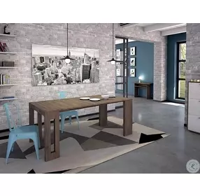 Erika Dark Oak Melamine Extendable Console Dining Table