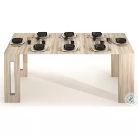 Erika Light Oak Extendable Console Dining Table
