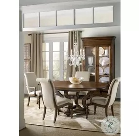 Archivist Dark Wood upholstered Side Chair Set of 2