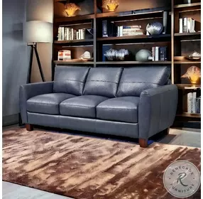TerraTrek Blue Leather 82" Sofa
