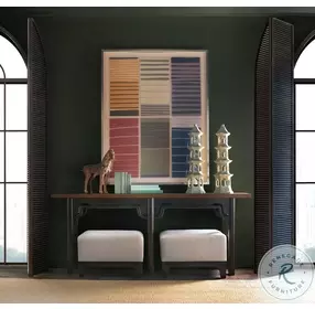 Archives Classic Walnut And Black Console Table