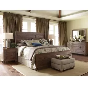 Homestead Pine Heather 7 Drawer Ellesmere Dresser with Rectangular Landscape Mirror