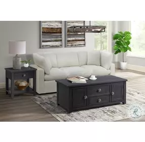 Kahlil Espresso Lift Top 2 Drawer Coffee Table