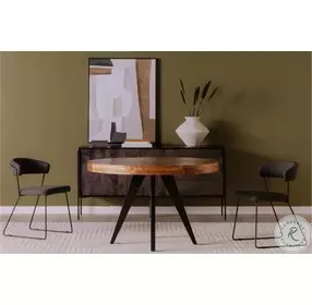 Parq Cappuccino Distressed Round Dining Table