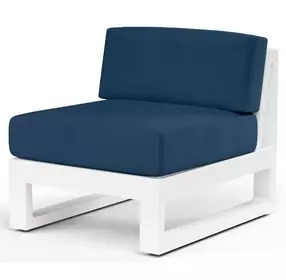Newport Spectrum Indigo Upholstered Outdoor Armless Club Chair
