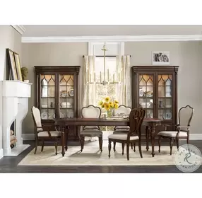 Leesburg Traditional Mahogany Rectangular Leg Extendable Dining Table