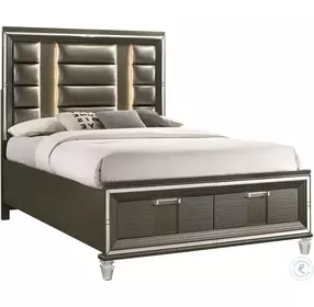 Charlotte Copper Upholstered Platform Storage Bedroom Set