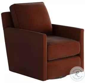 Bella Burnt Orange Straight Arm Swivel Glider Chair