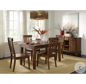 Toluca Rustic Amber Slat Back Side Chair Set of 2