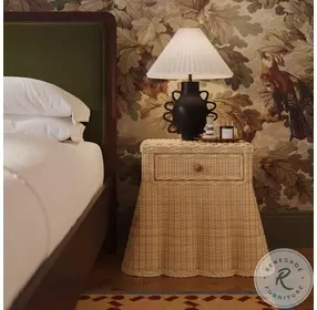 Pentra Natural Rattan 1 Drawer Nightstand
