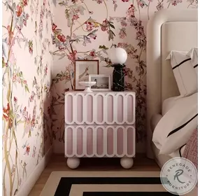 Tori Motif Mauve Nightstand