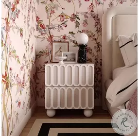 Tori Motif Taupe Nightstand