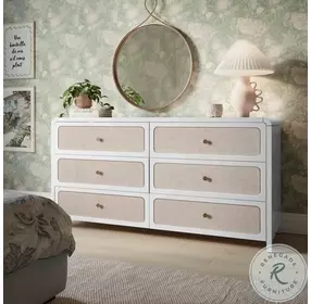 Patty White 6 Drawer Dresser