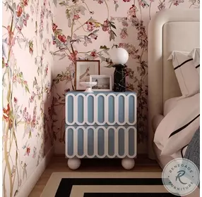Tori Motif Blue Nightstand