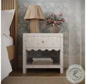 Piara Natural Mother of Pearl Inlaid Nightstand