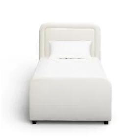 Briella Cream Performance Velvet Upholstered Panel Storage Trundle Bedroom Set