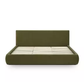 Isla Green Performance Velvet King Upholstered Panel Bed