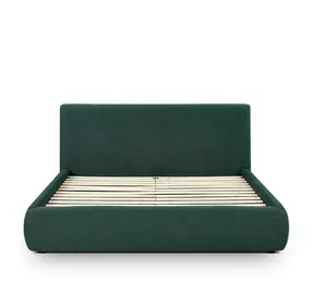 Isla Forest Green Performance Chenille Queen Upholstered Panel Bed
