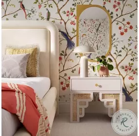 Destiny White Woven Cushion