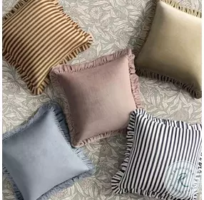 Alessia Distressed Blue Velvet Pillow