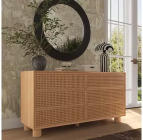 Tanya Black Round Wall Mirror