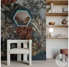 Lally Aqua Velvet Prism Wall Mirror