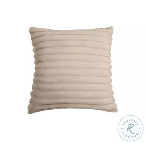 Furry Taupe Vegan Fur Square Accent Pillow