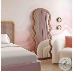 Rhodes Cinnamon Velvet 70" Floor Mirror