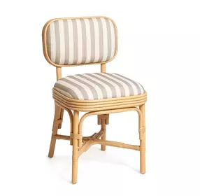 Dorine Khaki and White Performance Fabric Upholstered Dining Chair