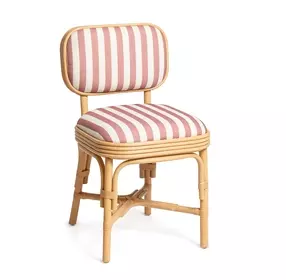 Dorine Cherry and White Performance Fabric Upholstered Dining Chair
