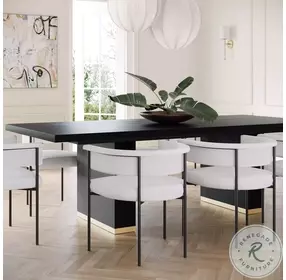 Chelsea Black Oak Rectangular Dining Table