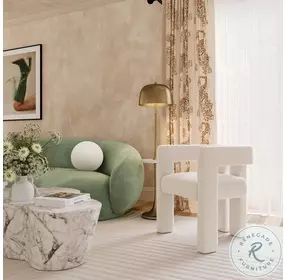 Sloane Bone White Recycled Fabric Chair