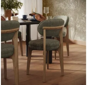 Carnation Forest Green Performance Fabric Upholstered Dining Chair