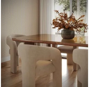 Malone Taupe Performance Fabric Upholstered Dining Chair