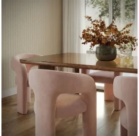 Malone Blush Performance Fabric Upholstered Dining Chair
