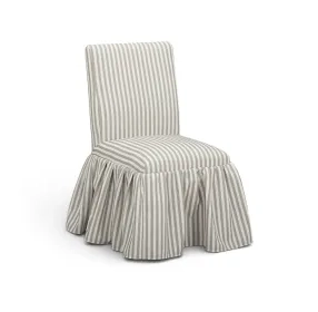 Gertrude Khaki and White Performance Fabric Upholstered Dining Chair