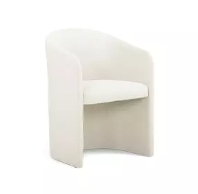 Seraphina Cream Performance Velvet Upholstered Dining Chair