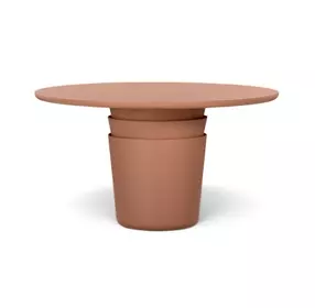 Margot Red Terracotta Outdoor 54" Round Dining Table