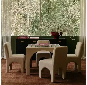 Tomlin Tan Performance Chenille Upholstered Dining Chair