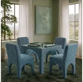 Tomlin Teal Performance Chenille Upholstered Dining Chair
