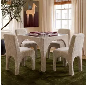 Tomlin Beige Performance Chenille Upholstered Dining Chair