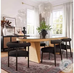 Spara Black Boucle Side Chair