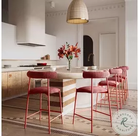 Liliana Mauve Velvet Counter Height Stool