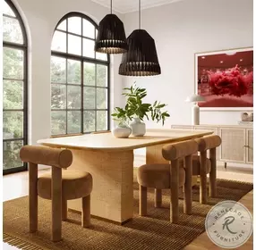 Carmel Cognac Velvet Dining Chair