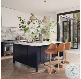 Reagan Cafe Au Lait Houndstooth Adjustable Swivel Bar Stool