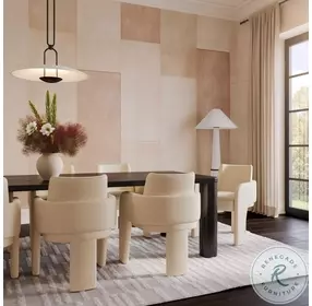 Leo Cream Vegan Leather Dining Chair