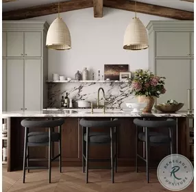 Spara Black Performance Boucle Counter Height Stool