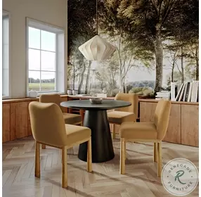 Tiara Cognac Performance Velvet Oak Dining Chair