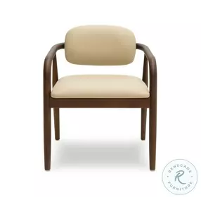 Betsy Taupe Vegan Leather Dining Chair